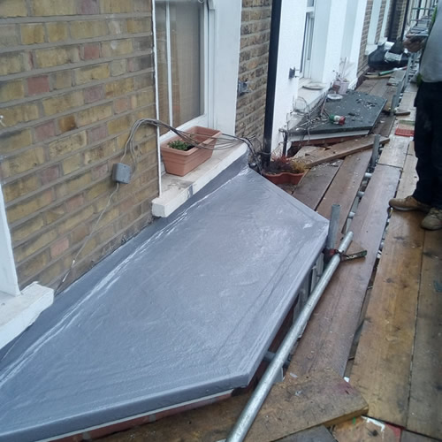 Bay window roof repair